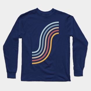 Retro Rainbow Wave Long Sleeve T-Shirt